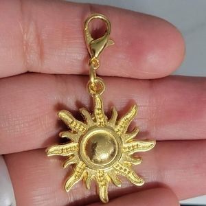 Clip On gold sun charms planner